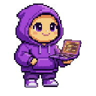 VIBE CODER — pixel hoodie hacker